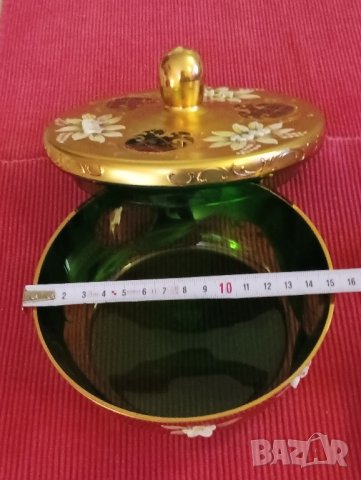 Стар сервиз от цветно стъкло. , снимка 4 - Антикварни и старинни предмети - 43502988