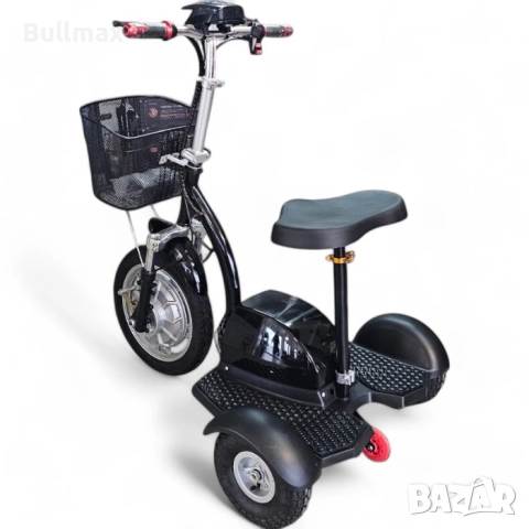 Електрическа триколка A2 Premium, Предно предаване, 750W, 48v/ 12ah, сгъваем волан, снимка 2 - Инвалидни скутери - 52569909
