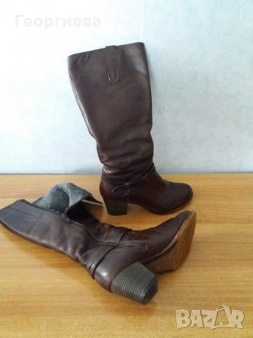 Топли ежедневни ботуши от естествена кожа