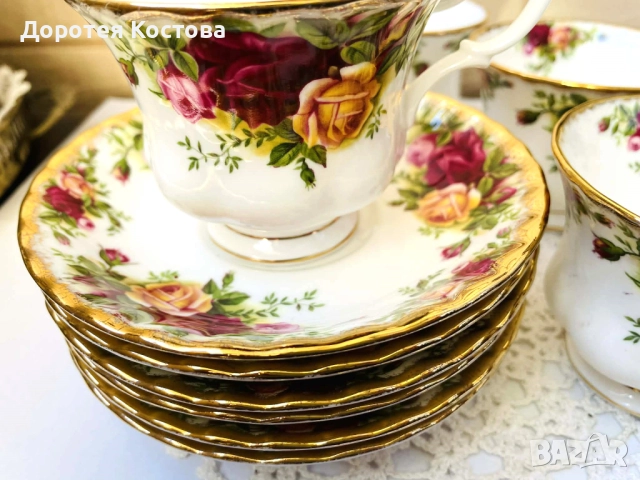 ROYAL ALBERT красив двоен сет от костен порцелан от Англия, снимка 9 - Антикварни и старинни предмети - 52957760