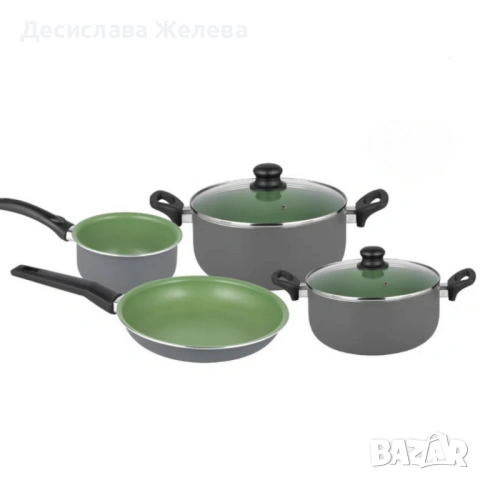 Комплект съдове Michelino Lara – 6 Части с незалепващо Pfluon покритие и турбо индукция