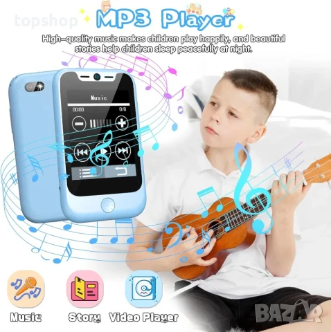 Телефон за деца със сим карта и различни игри, родителски контрол, музика, камера, тъч скрийн - син, снимка 4 - Motorola - 50503805