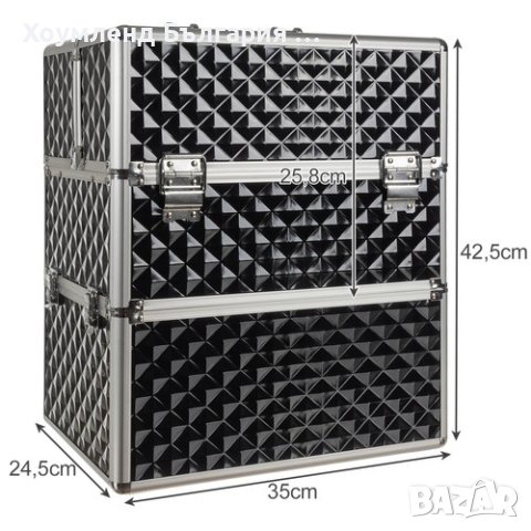 Чанта за гримове практичен козметичен куфар, снимка 6 - Куфари - 43001787