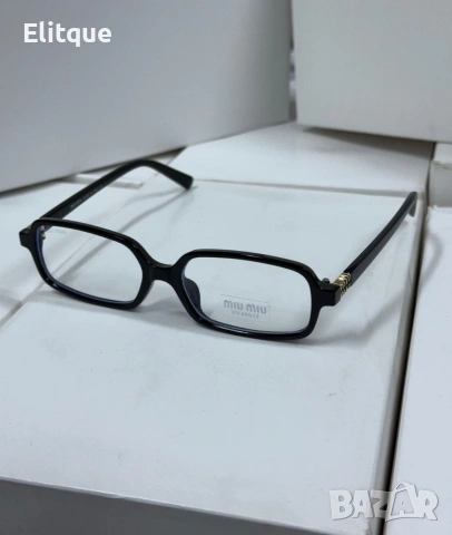 висококачествени очила с черен обикновен калъф и ув защита miu miu 