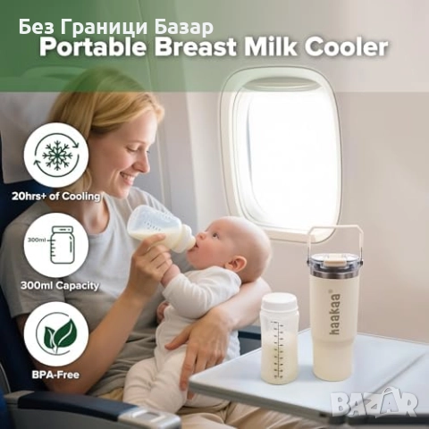 Нов Преносим охладител за кърма 900 мл + бутилка 300 мл, до 20 ч охлаждане, снимка 2 - Други - 51779539