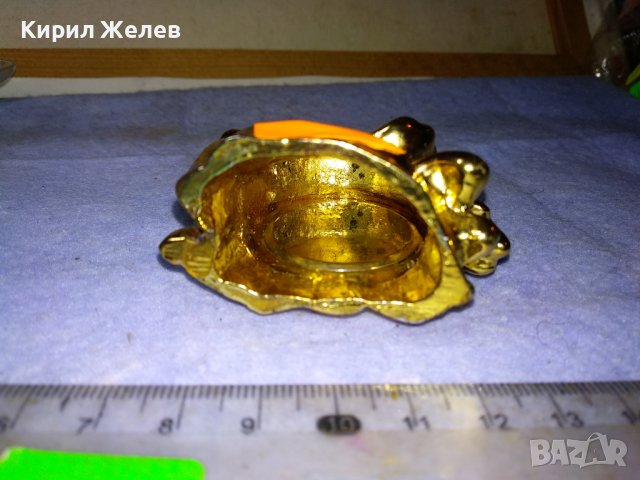 Стар ПОЗЛАТЕН МЕТАЛЕН НАСТОЛЕН КВАРЦОВ ЧАСОВНИК CAMEY 41282, снимка 10 - Колекции - 43887780