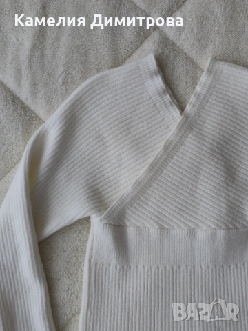 Елегантна дамска рокля в цвят екрю – по тялото, снимка 2 - Рокли - 53285346