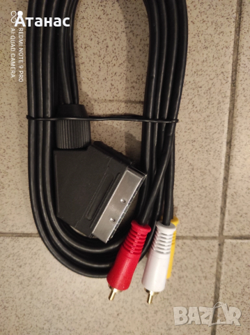 Продавам скарт кабел с 3 чинча, снимка 2 - Други - 52217771