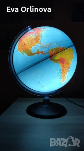 Географски глобус - нощна лампа