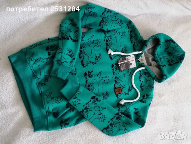 НОВИ ефектна червена блуза с надпис и суичър, снимка 11 - Детски Блузи и туники - 32585375