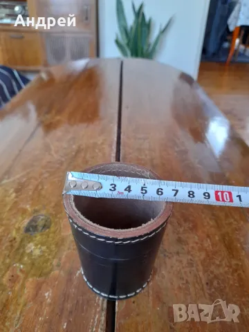 Стара кожена чаша за зарове #3, снимка 3 - Други ценни предмети - 47737888