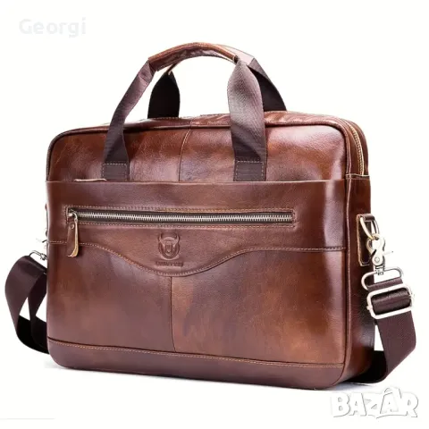 Елегантно/Ежедневна, Делова Бизнес чанта {куфарче за лаптоп} Естествена кожа!, снимка 10 - Чанти - 49290782