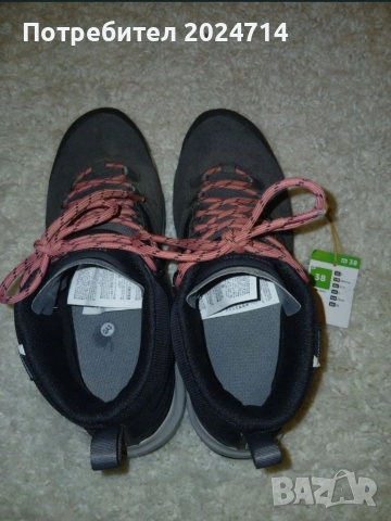 туристически обувки естествен велур Quechua номер 38, снимка 9 - Дамски ежедневни обувки - 53580714