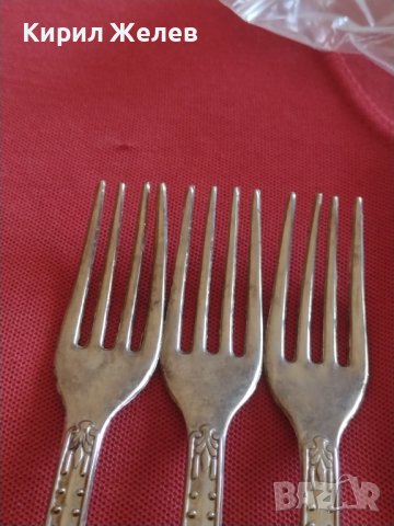 Три стари цинкови вилици красива орнаментика с печат ITALY за КОЛЕКЦИОНЕРИ 42143, снимка 5 - Други ценни предмети - 43848533