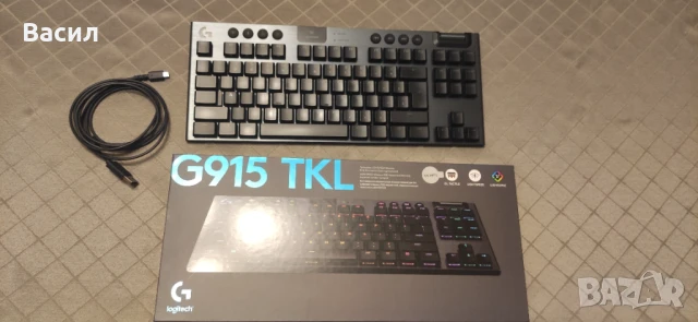 Безжична клавиатура Logitech G915 TKL (tenkeyless, US layout)