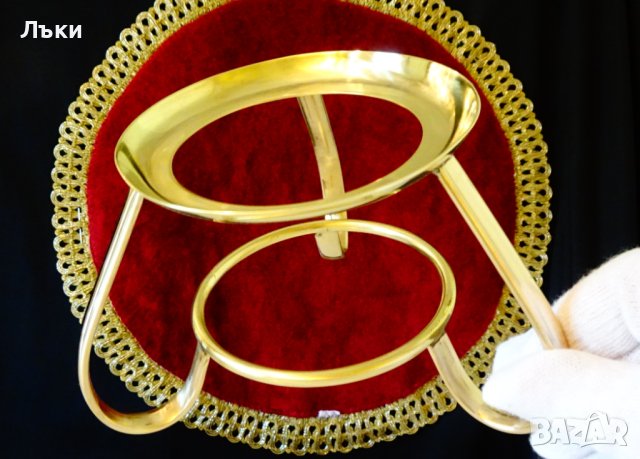 Бронзова пиростия,поставка за съдове,мангал. , снимка 2 - Антикварни и старинни предмети - 40589223