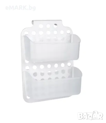 Етажерка за баня от пластмаса с гланцово покритие и 2 рафта, снимка 1