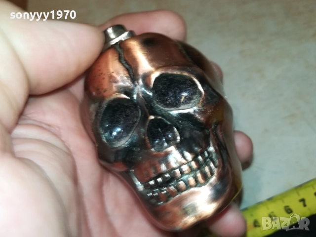 МЕТАЛЕН ЧЕРЕП-ЗАПАЛКА 1009251849LCHERY, снимка 3 - Антикварни и старинни предмети - 51670023