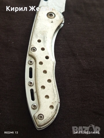 Джобен нож здрав метален много красив 42387, снимка 2 - Ножове - 51128851
