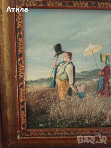 картина 40/35 см Карл Шпицвег, снимка 3 - Картини - 48875265