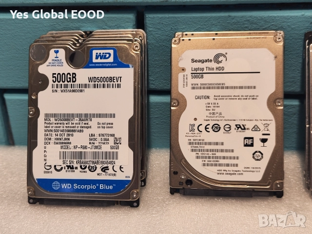 WD / SEAGATE / HITACHI / SAMSUNG HDD 2.5 500GB / Хард диск за лаптоп, снимка 2 - Твърди дискове - 52144680