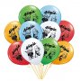 1 ВИД цветни 5 бр Лего Нинджаго Ninjago латекс балон балони парти рожден ден, снимка 1 - Други - 28448399