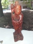 СТАРА ДЪРВЕНА СТАТУЕТКА ФИГУРА СКЛУПТУРА ПЛАСТИКА РЕЗБА АЗИЯ, снимка 1