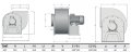 Центробежен вентилатор за ресторант ф200, 2300 m3/h max, снимка 11