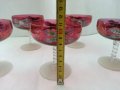 Стъклени чаши рисувани Бохемия , снимка 3