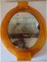 Старо огледало от каталин,изкуствен кехлибар, снимка 1