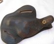 Различни стари кожени кобури за пистолет, оръжие, кобур, кожа, снимка 8