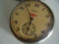 № 7991 стар джобен часовник - Molnija   - релефен орнамент - влак  - механичен  - работещ  - соц.пер, снимка 6