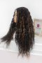 Дълга обемна чуплива тъмнокестенява перука със светлокестеняви кичури Елина, снимка 8