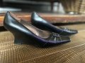 ✅дамски обувки кожени черно, снимка 1 - Дамски обувки на ток - 32595943