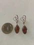 Сребърни обеци с кехлибар, снимка 3
