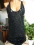 Черна рокля с пайети, снимка 1 - Рокли - 32762614