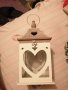 Дървен фенер сърце с метална дръжка, снимка 9