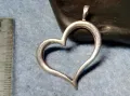 РОМАНТИЧЕН СЪРЦЕВИДЕН СРЕБЪРЕН МЕДАЛЬОН СРЕБРО 925 ПРОБА АРТ ПЕНДАНТ СЪРЧИЦЕ 48589, снимка 2