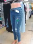 Дамски накъсани дънки skinny denim, снимка 1