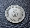 Стара монета 5 пфенига 1908 г. буква А - Германия - топ цена !, снимка 8
