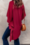 Дамска блуза тип кимоно в цвят бордо, снимка 6