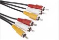 VCom кабел RCA 3x M / RCA 3x M - CV033-1.8m, снимка 1 - Друга електроника - 43352384