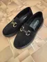 Дамски велурени черни обувки, снимка 3