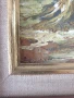 29х29см/малка картина масло върху платно-фазер/поле-сено/импресионизъм/дървена рамка, снимка 4