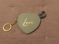 Ключодържател кожен огледало сърце любов нов, снимка 2