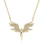 Нежно дамско колие с висулка феникс с камъни /, снимка 7