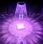 LED настолна акрилна лампа ,16 цвята с дистанционно упр.,USB зареждане,, снимка 2