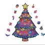 Луксозен дървен пъзел Коледна елха/дърво, парчета с уникална форма 200части 21*30, снимка 1