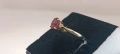 Златен пръстен с Розов Шпинел-1,91гр/9кр, снимка 2