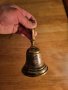 Стар масивен бронзов звънец  за повикване - силен звън, красота и декорация за вашия дом, офис, бар,, снимка 1 - Антикварни и старинни предмети - 40352674